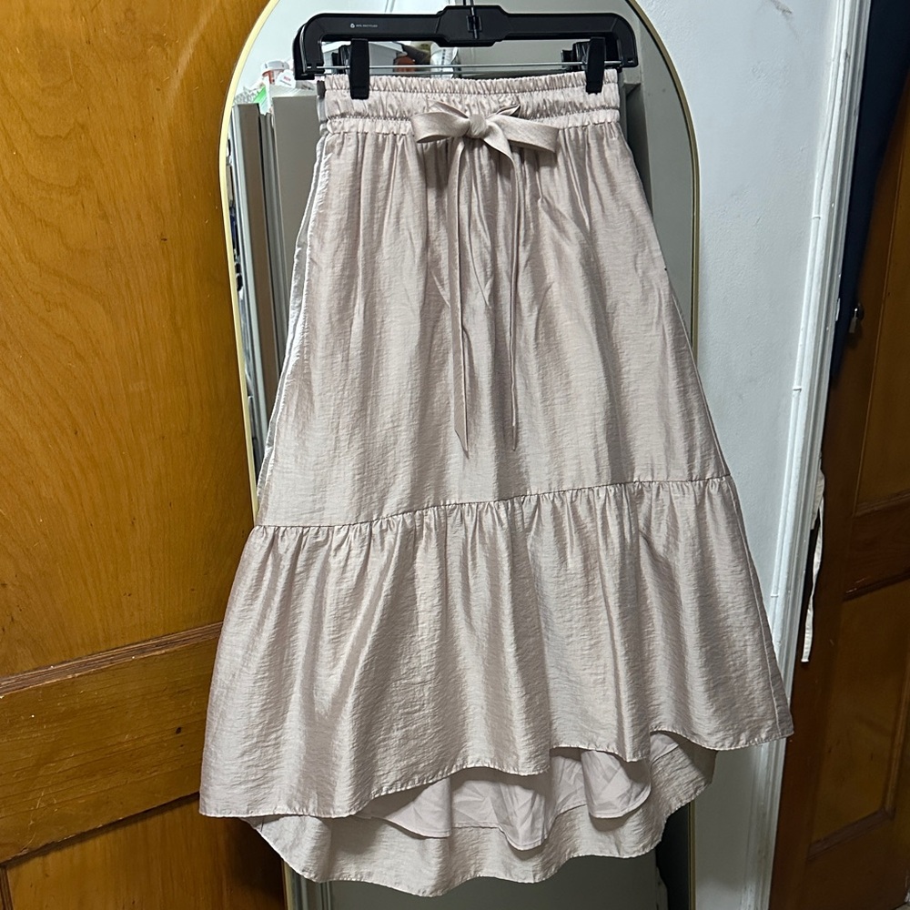 Club Monaco Beige High-Low Skirt